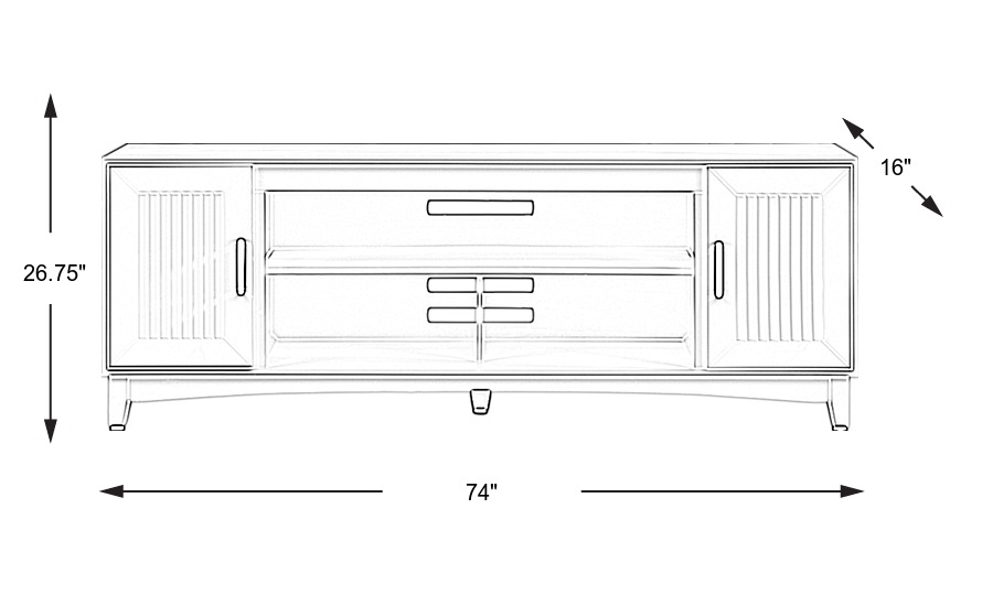Dimension Image. Please refer to the Dimension Tab on this page for dimension details.