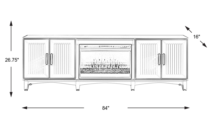 Dimension Image. Please refer to the Dimension Tab on this page for dimension details.