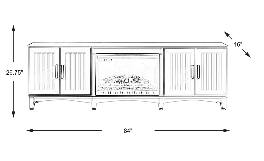 Dimension Image. Please refer to the Dimension Tab on this page for dimension details.