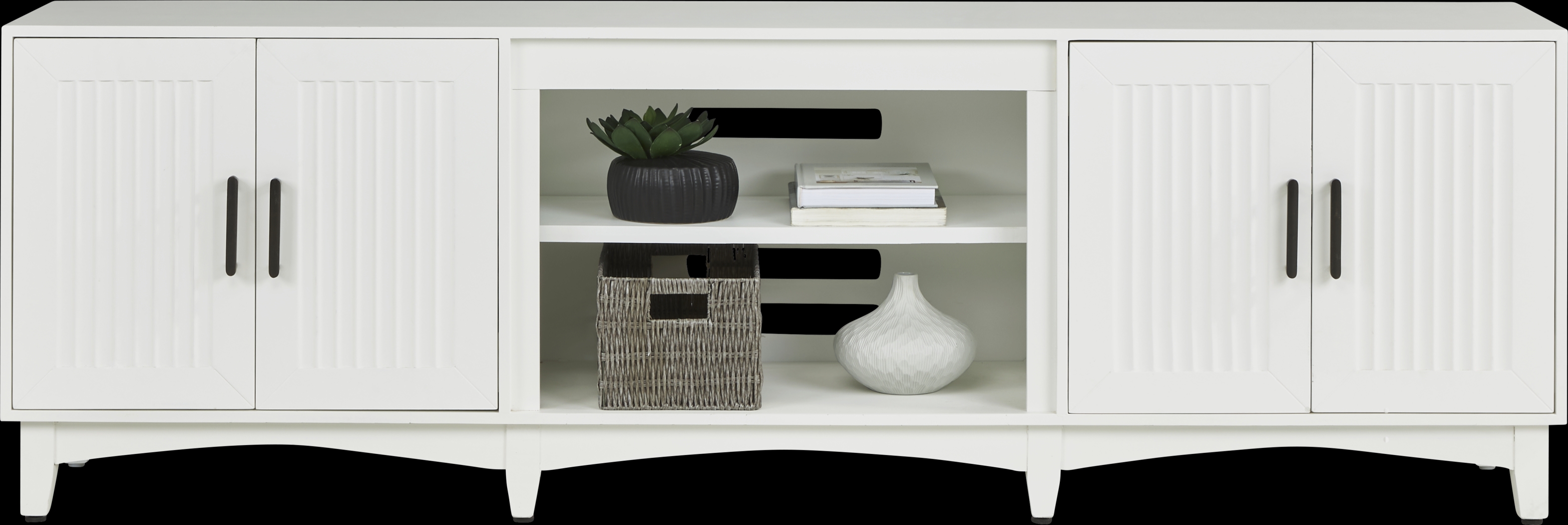 Shanewood II White 84 in. Console - Thumbnail - Image 2