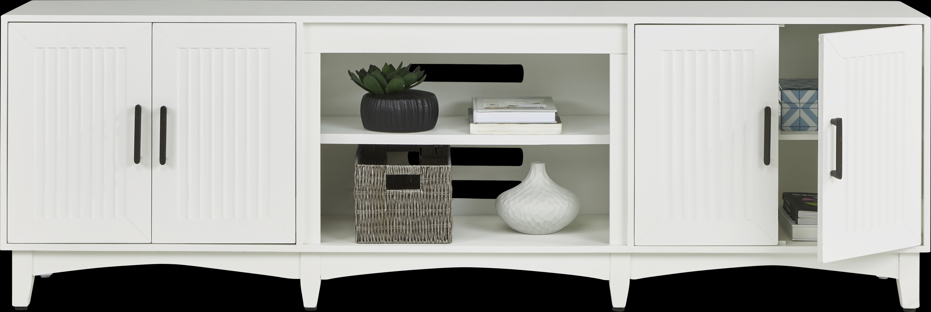 Shanewood II White 84 in. Console - Thumbnail - Image 3