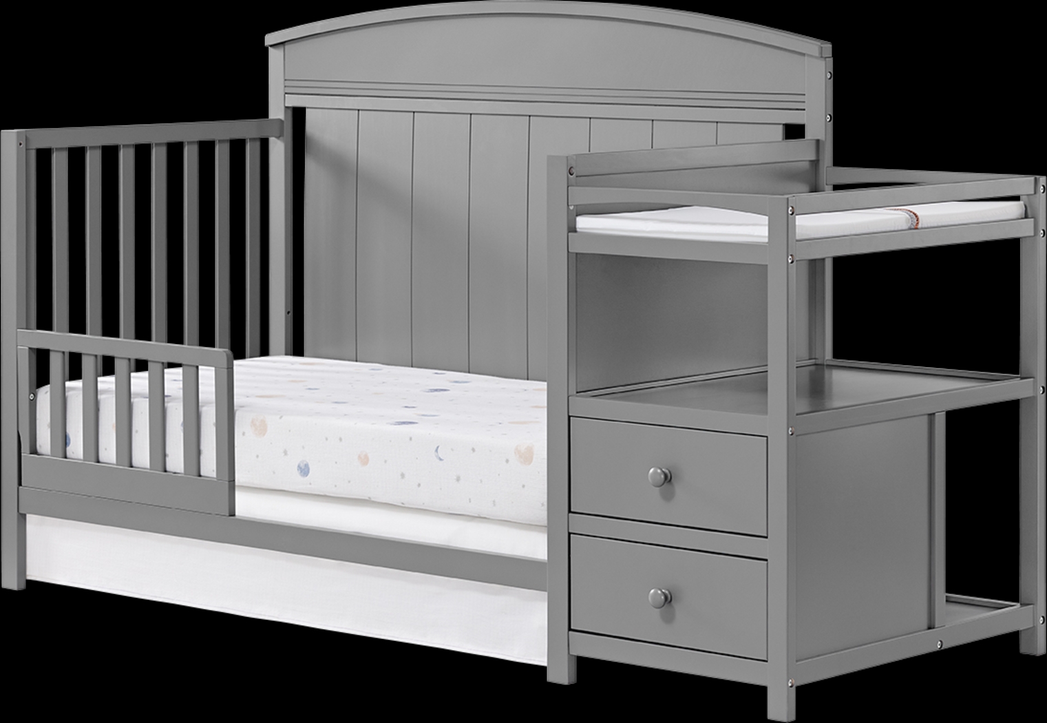 Kids Shanton Gray Convertible Crib & Changing Table - Thumbnail - Image 4