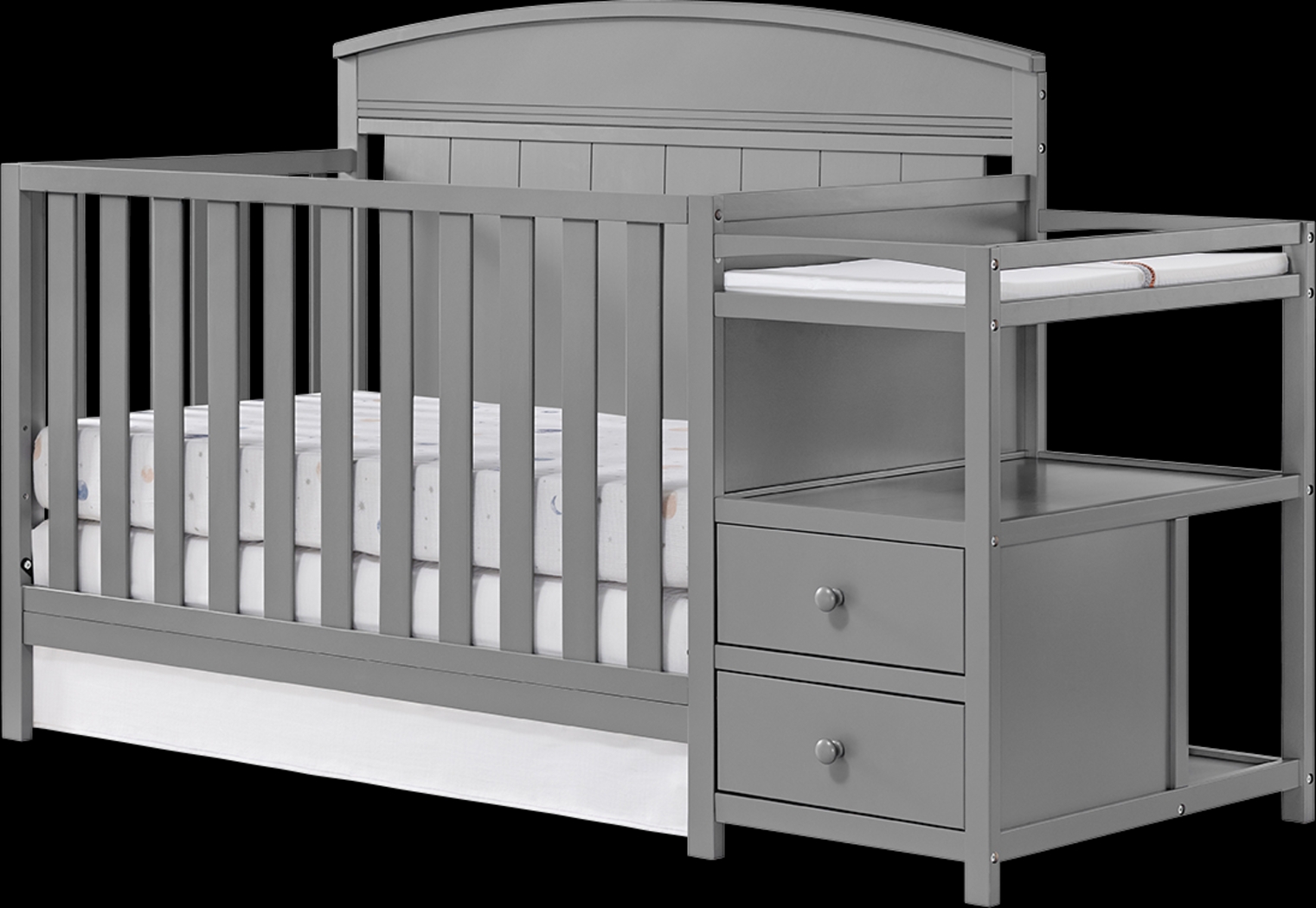 Kids Shanton Gray Convertible Crib & Changing Table - Thumbnail - Image 1