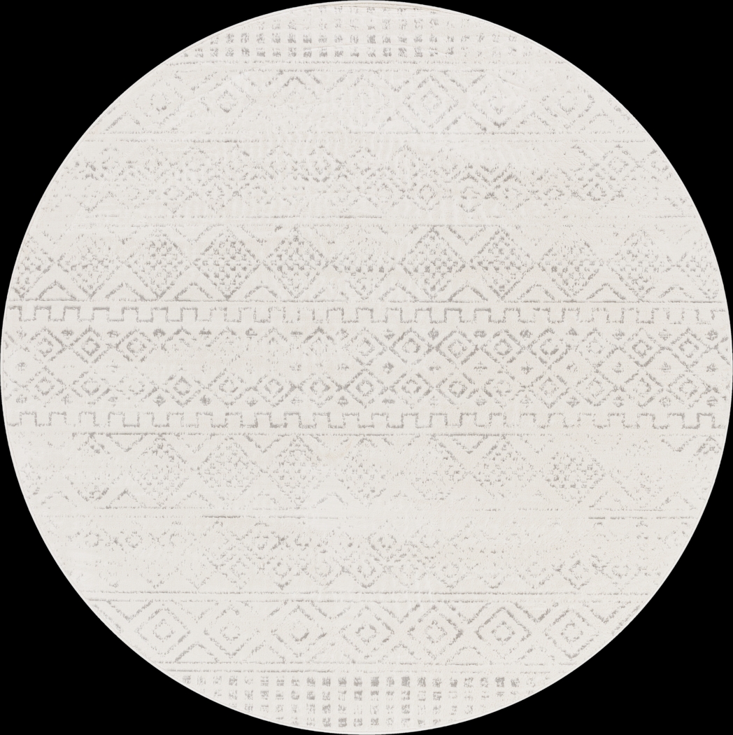 Sharease I Gray 6'7 Round Rug - Thumbnail - Image 1