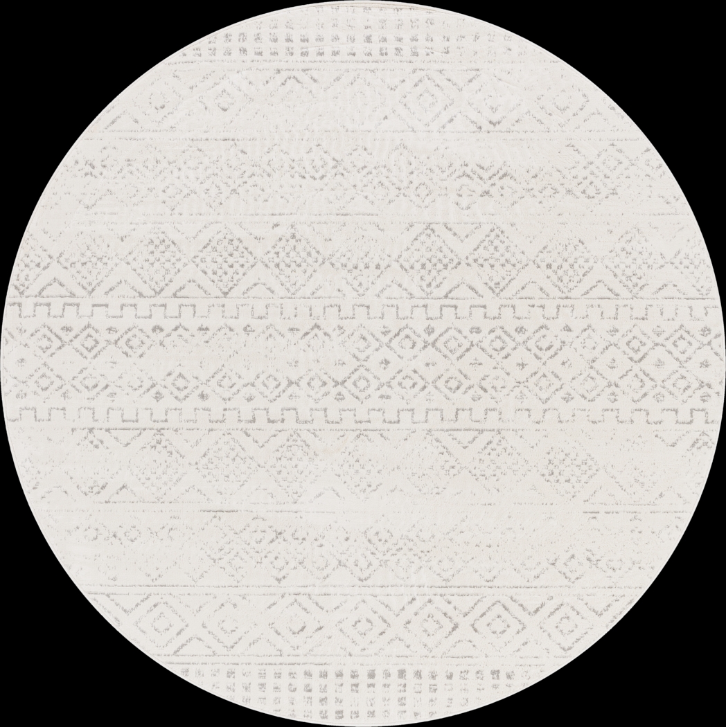 Sharease I Gray 7'10 Round Rug - Thumbnail - Image 1