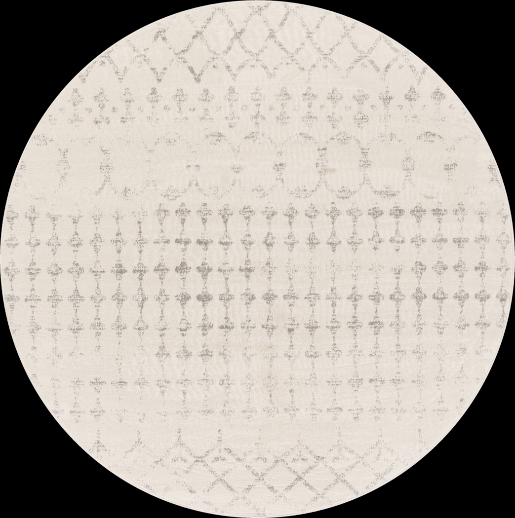 Sharease II Off-White 6'7 Round Rug - Thumbnail - Image 1