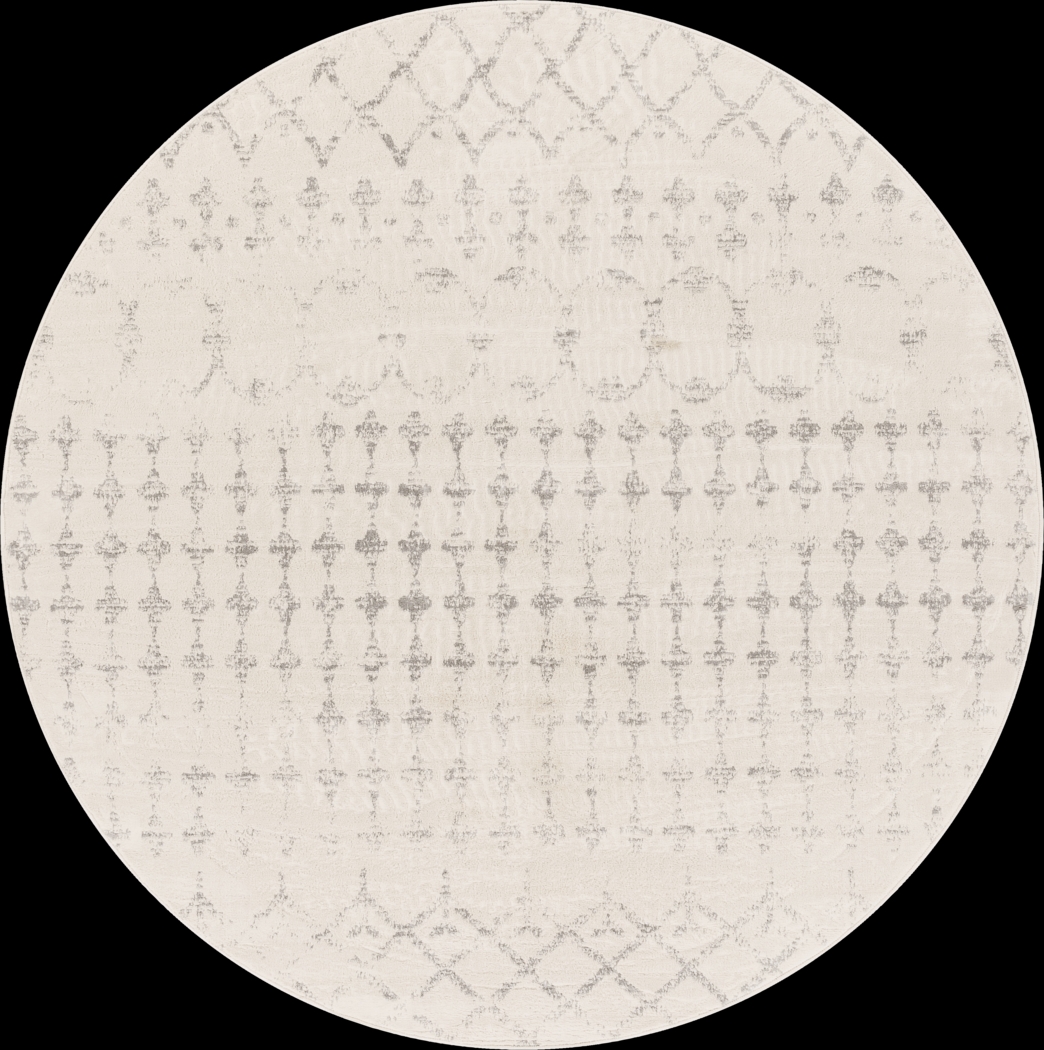 Sharease II Off-White 7'10 Round Rug - Thumbnail - Image 1