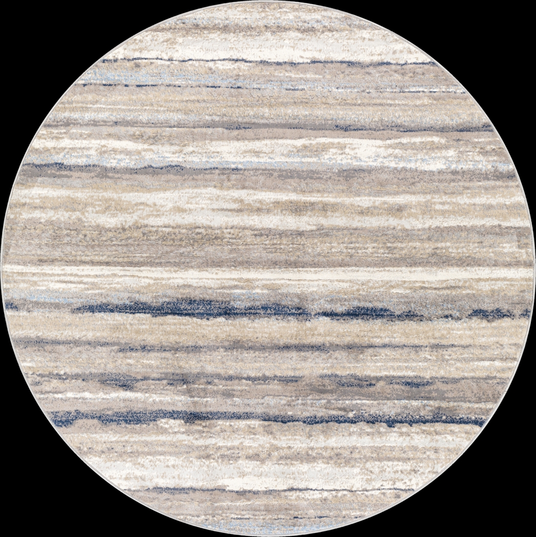 Sharease III Navy 7'10 Round Rug - Thumbnail - Image 1