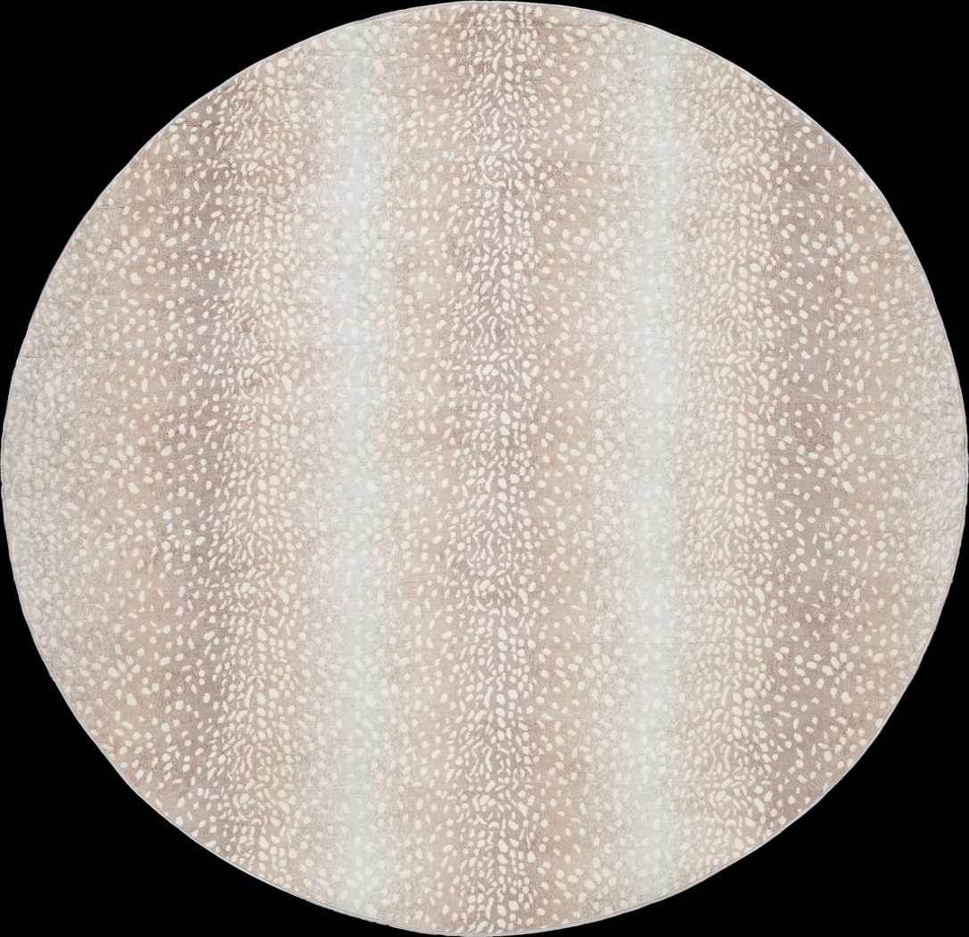 Sharease IV Tan 6'7 Round Rug - Thumbnail - Image 1