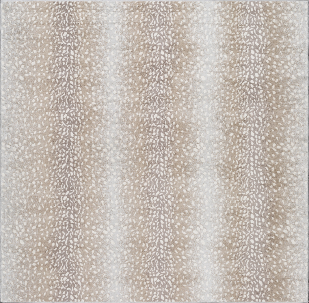 Sharease IV Tan 7'10 Square Rug - Thumbnail - Image 1