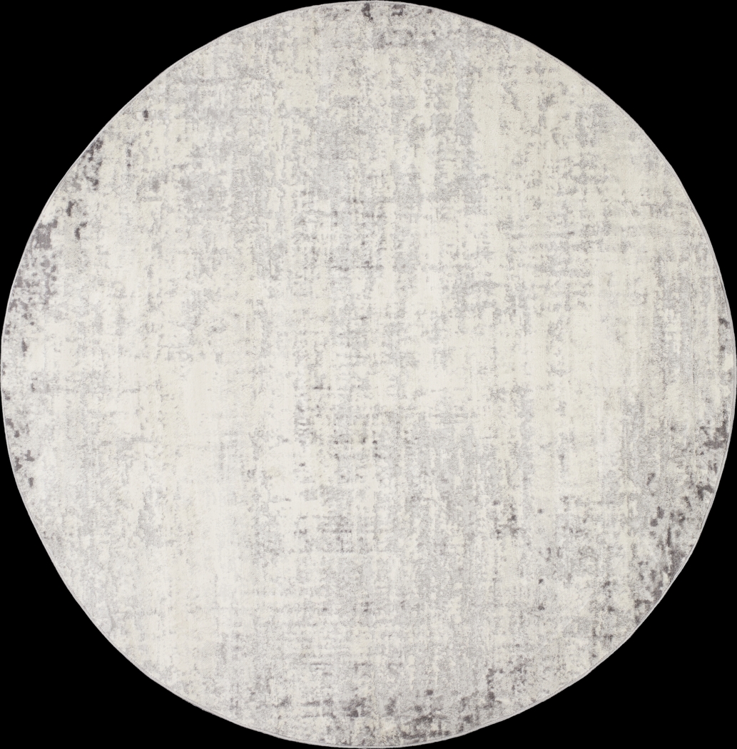 Sharease V Gray 6'7 Round Rug - Thumbnail - Image 1