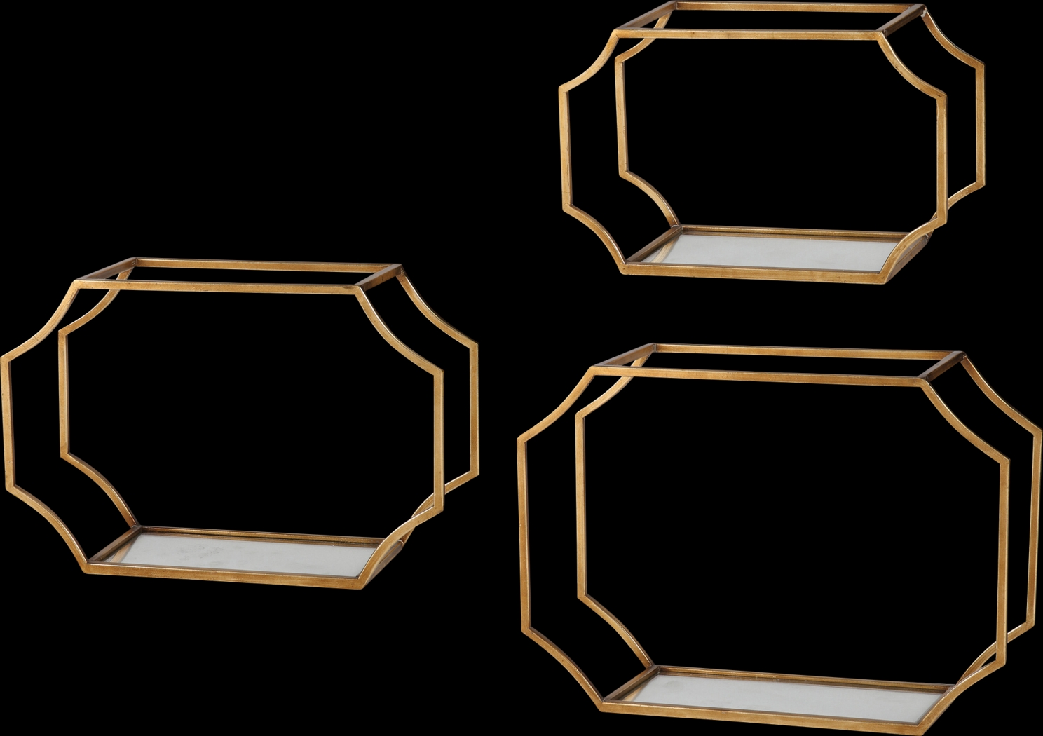 Sharol Gold Wall Decor, Set of 3 - Thumbnail - Image 2