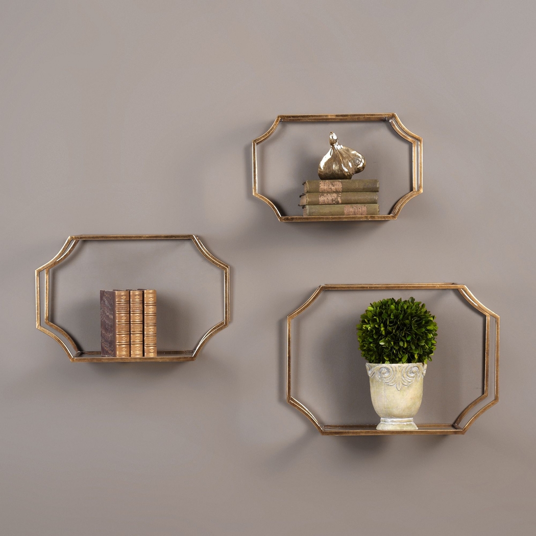 Sharol Gold Wall Decor, Set of 3 - Thumbnail - Image 3
