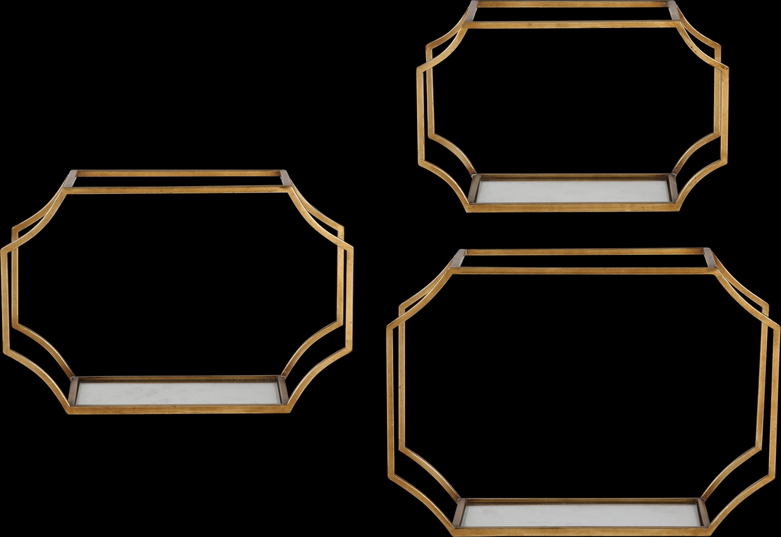 Sharol Gold Wall Decor, Set of 3 - Thumbnail - Image 1