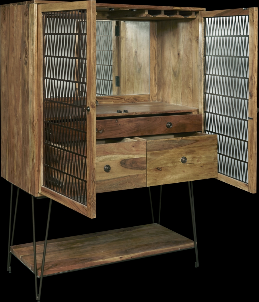 Sharview Natural Bar Cabinet - Thumbnail - Image 3
