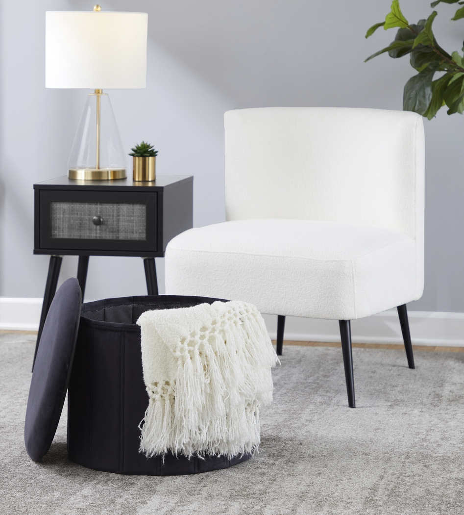 Sharynwood Black Storage Ottoman - Thumbnail - Image 2