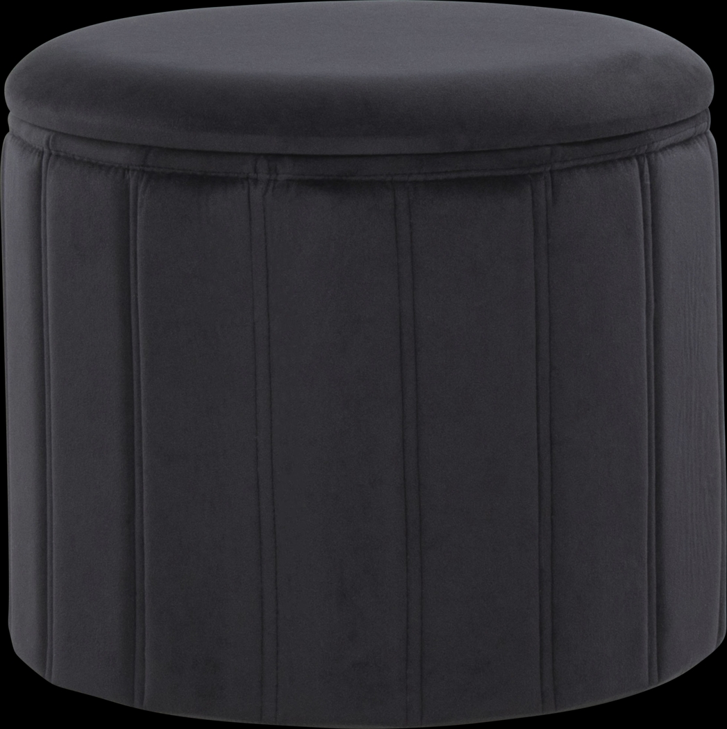 Sharynwood Black Storage Ottoman - Thumbnail - Image 1