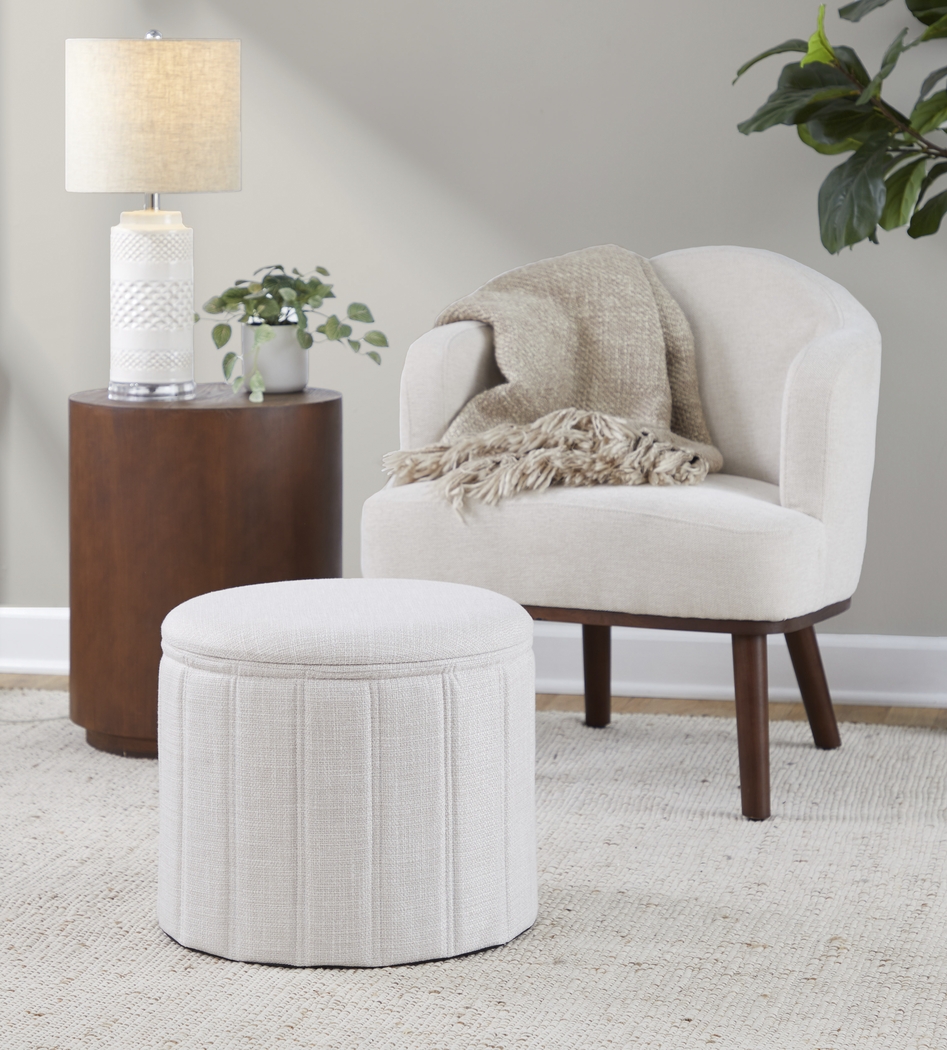 Sharynwood Cream Storage Ottoman - Thumbnail - Image 3