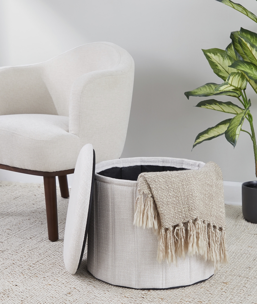 Sharynwood Cream Storage Ottoman - Thumbnail - Image 4