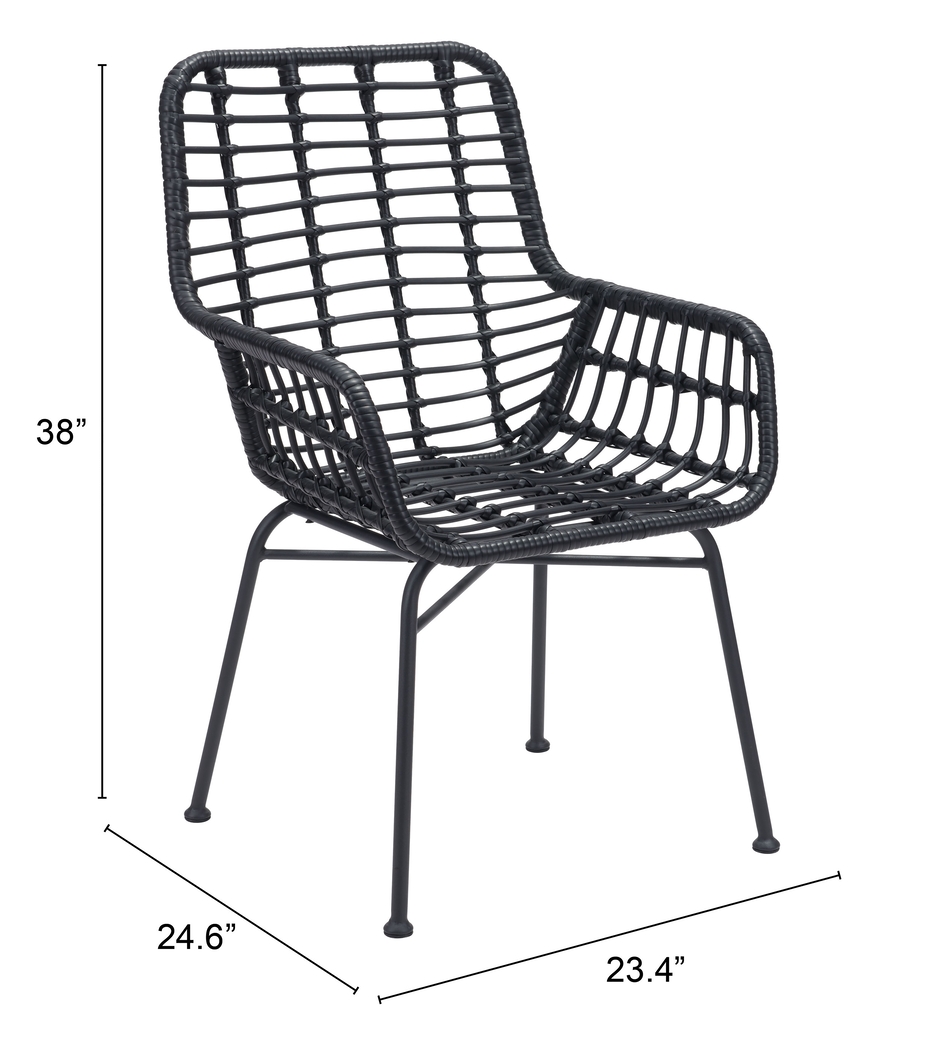 Shatner Black Side Chair, Set of 2 - Thumbnail - Image 6