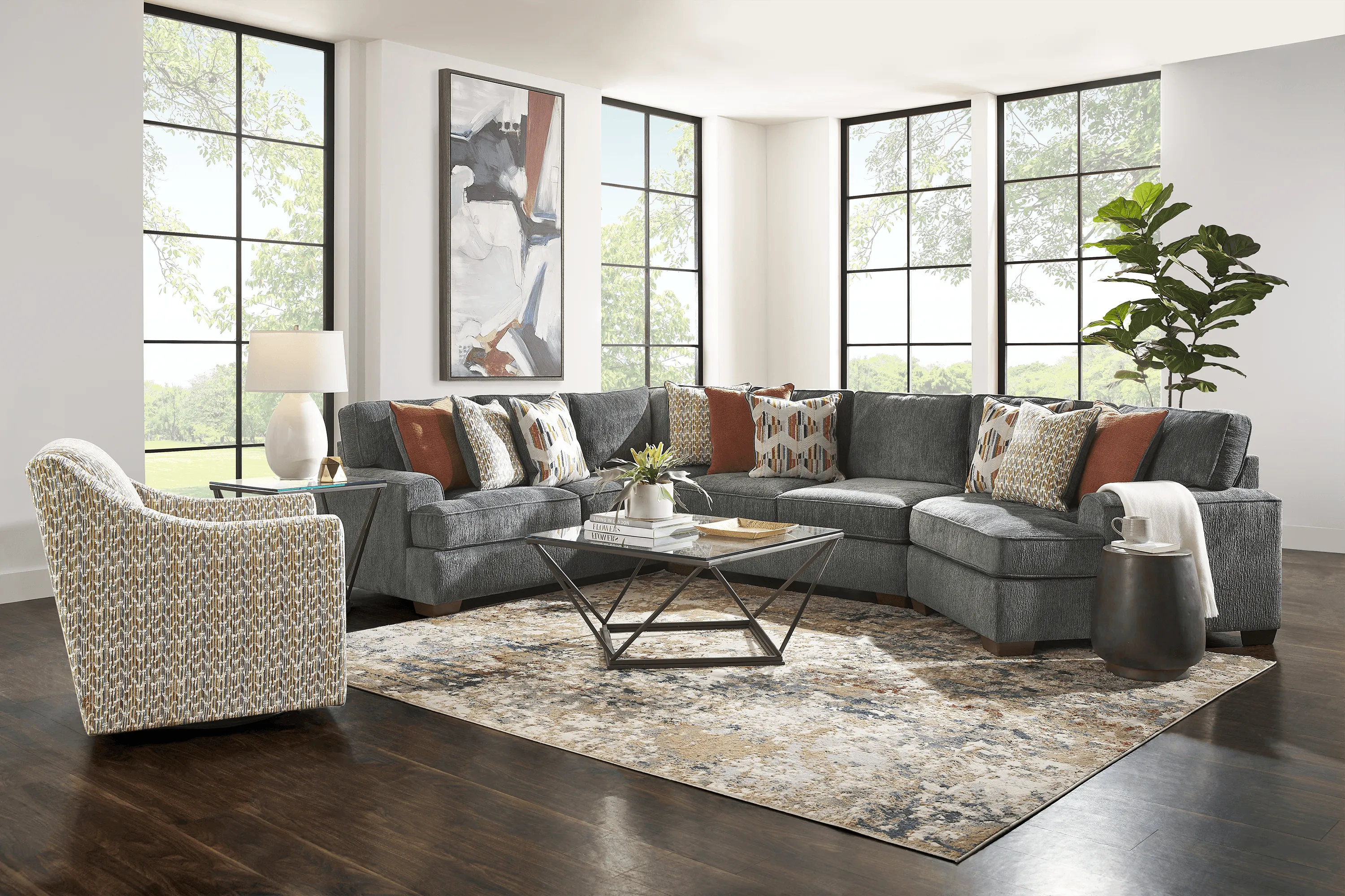 Shaunan Slate 3 Pc Sectional - Thumbnail - Image 2