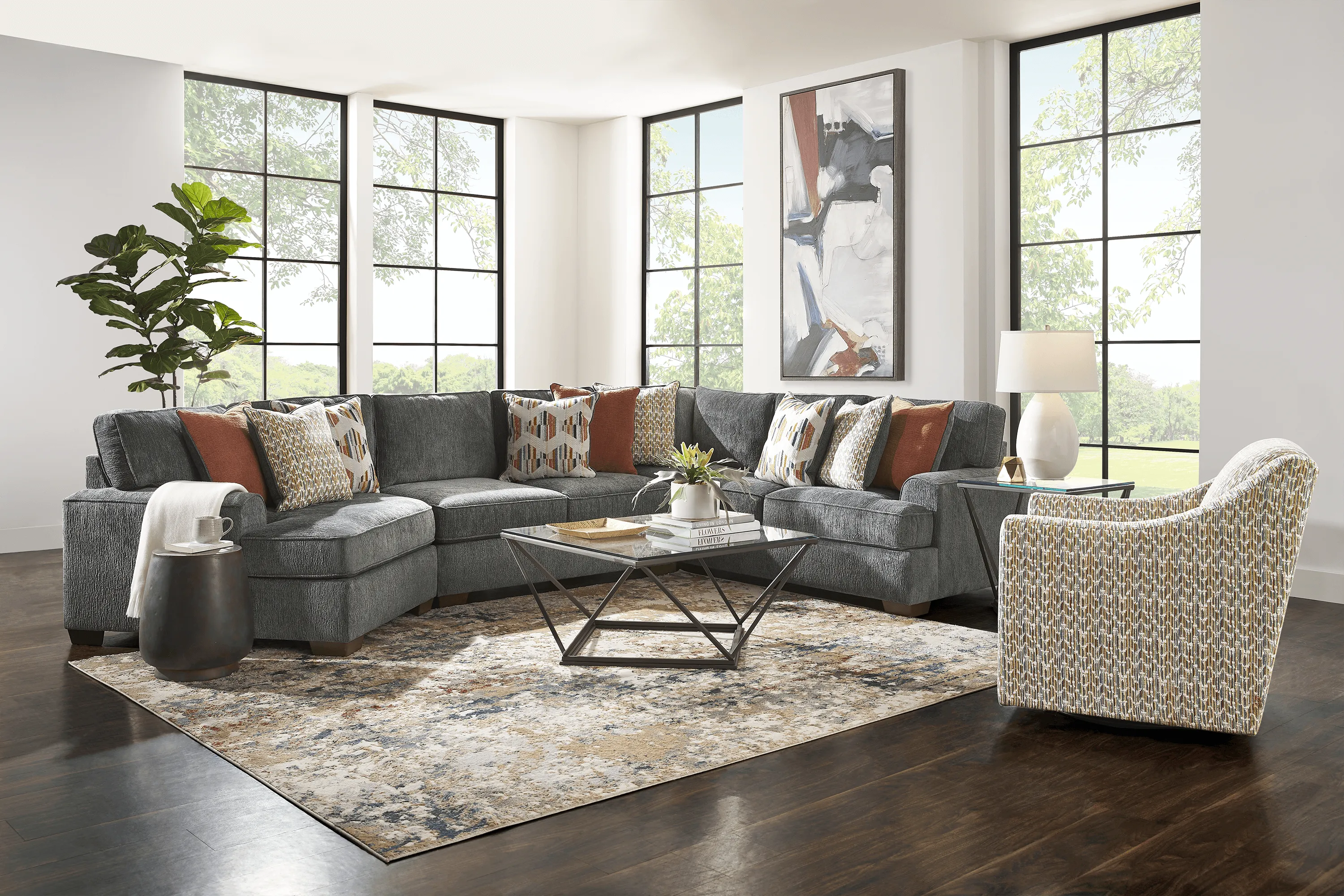 Shaunan Slate 3 Pc Sectional - Thumbnail - Image 2