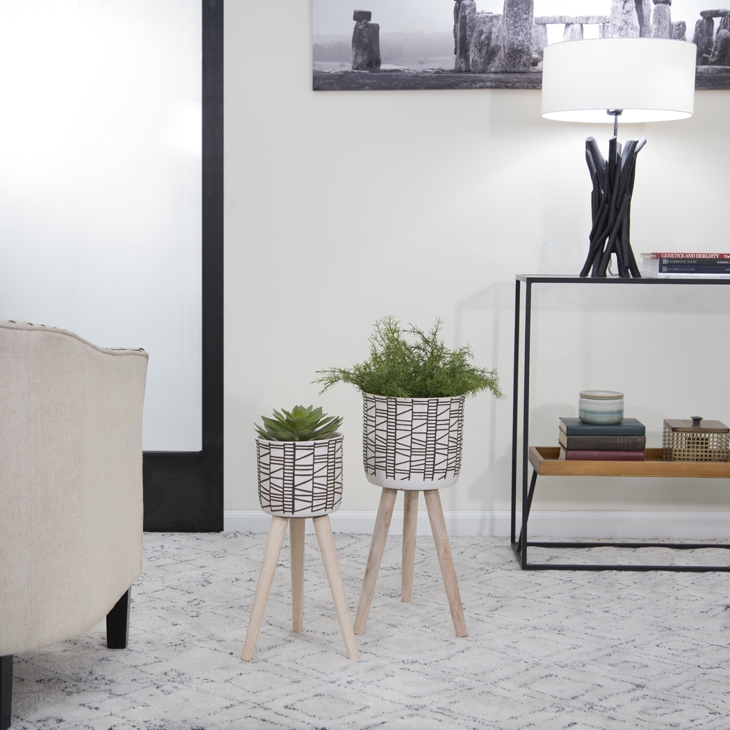 Shebia Ivory Planter, Set of 2 - Thumbnail - Image 2