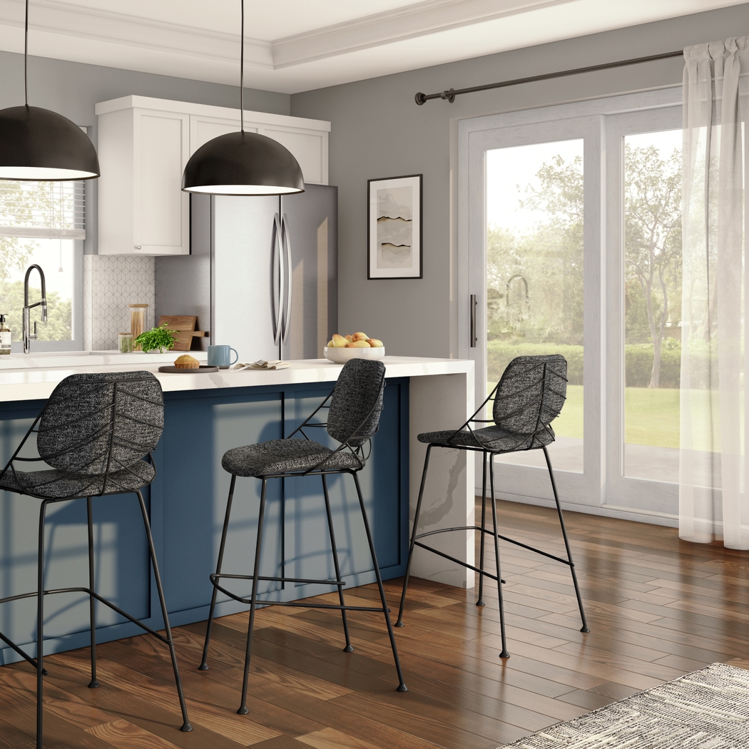 Sheffer Black Bar Stool - Thumbnail - Image 2