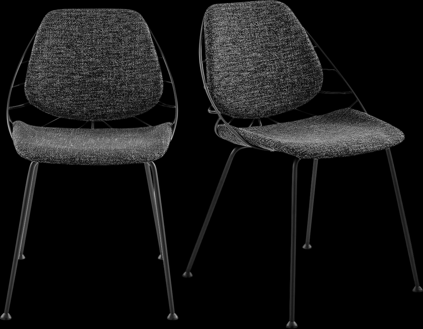 Sheffer Black Side Chair - Thumbnail - Image 2