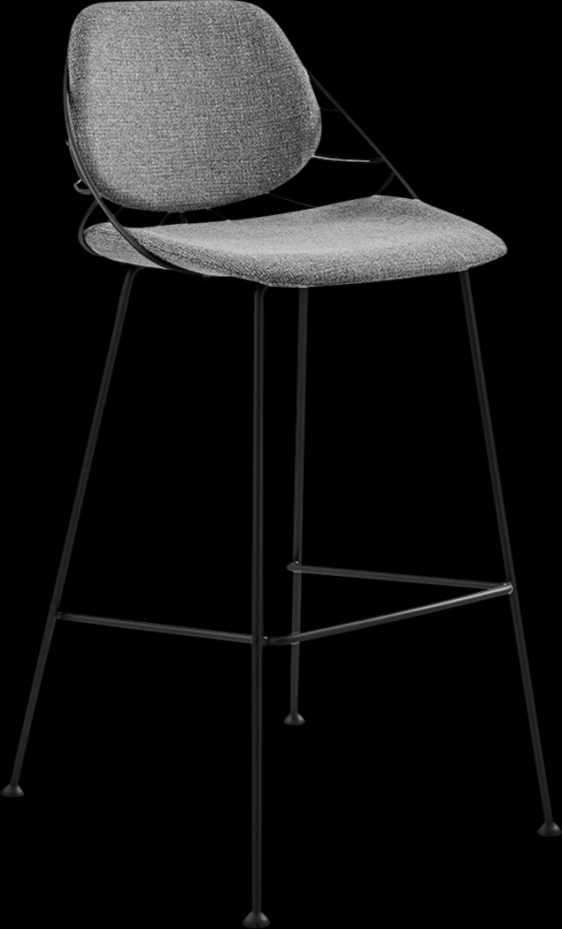 Sheffer Light Gray Bar Stool - Thumbnail - Image 1