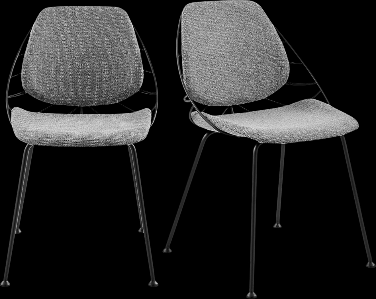 Sheffer Light Gray Side Chair - Thumbnail - Image 3