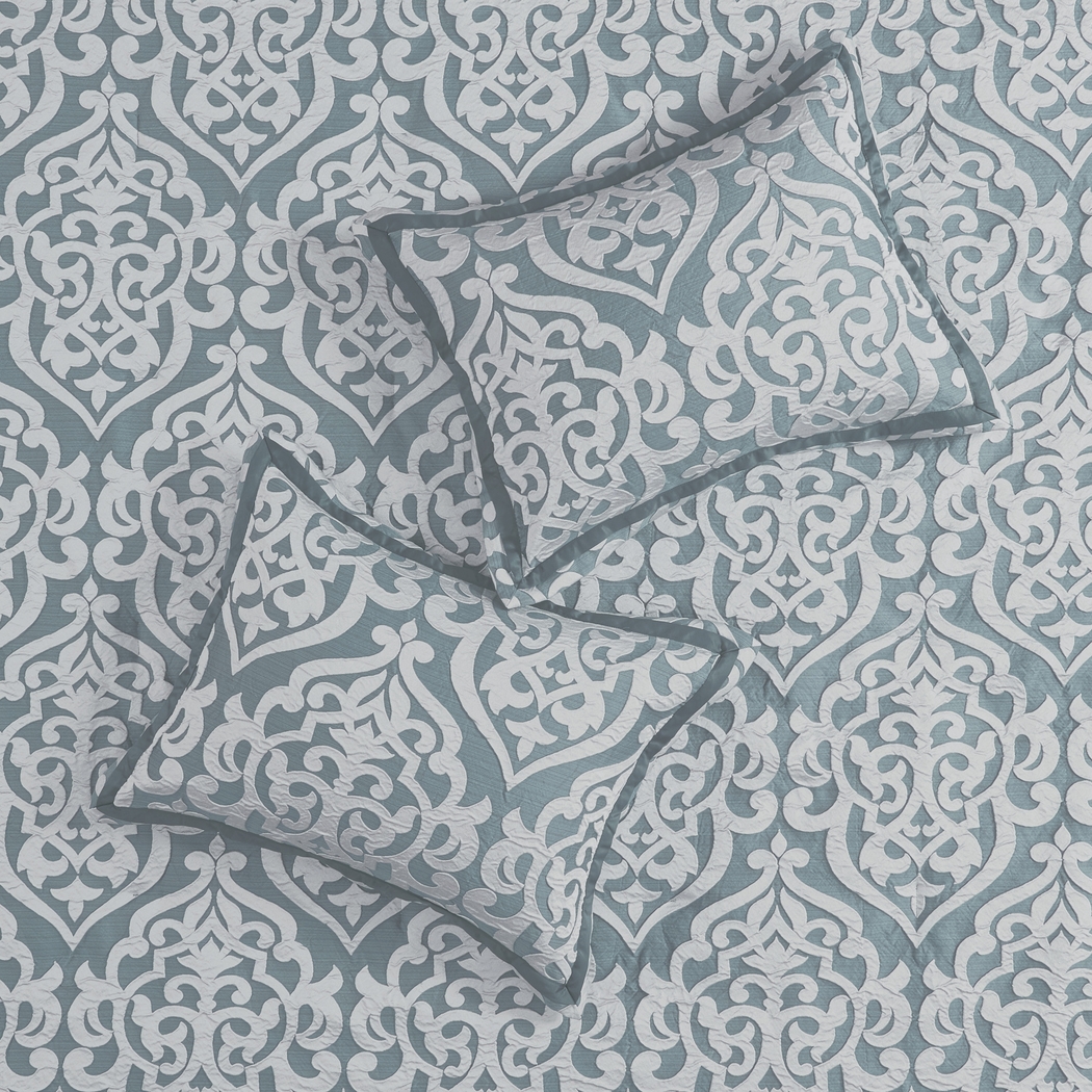 Shefflera Blue 8 Pc King Comforter Set - Thumbnail - Image 12