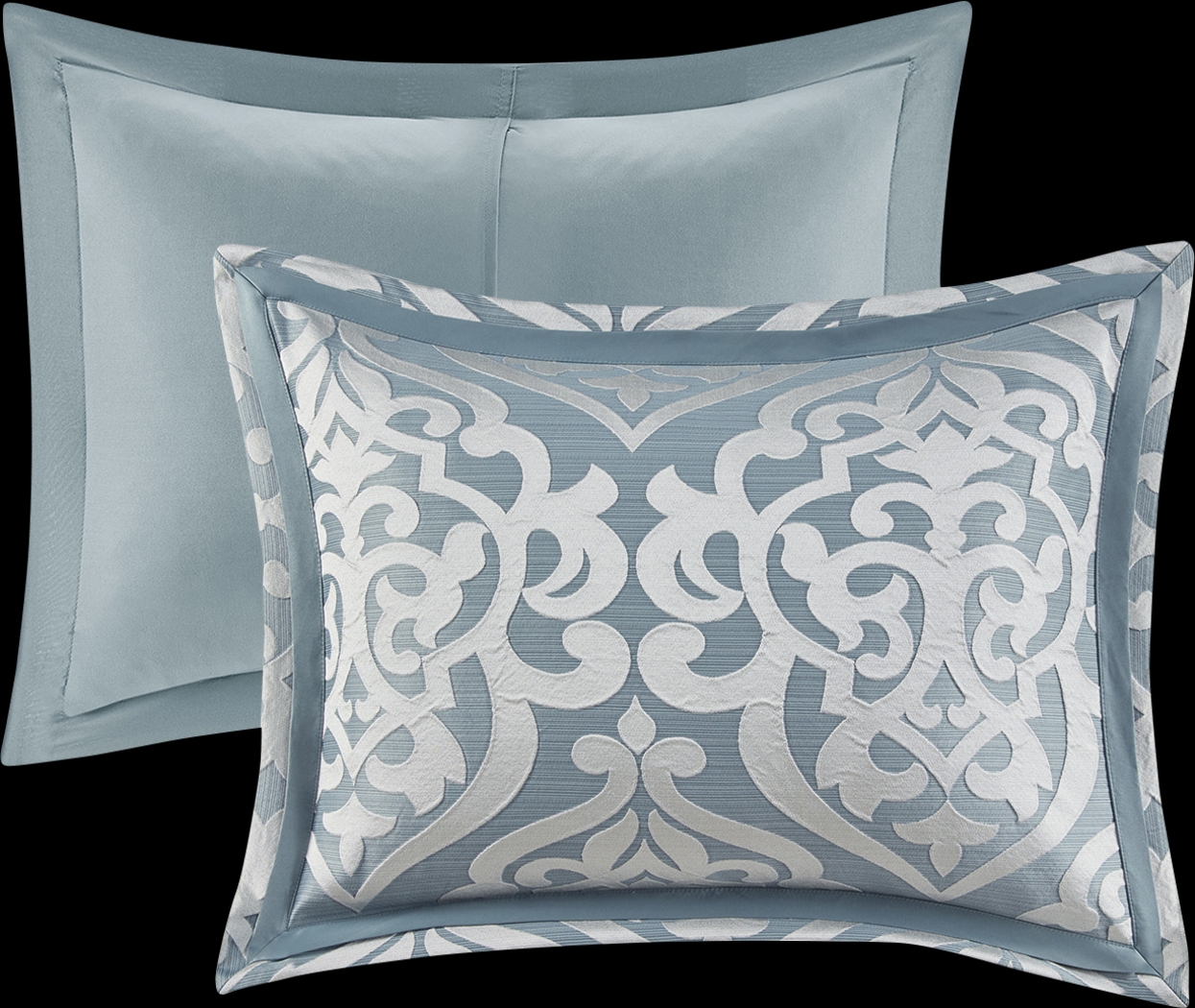 Shefflera Blue 8 Pc King Comforter Set - Thumbnail - Image 4