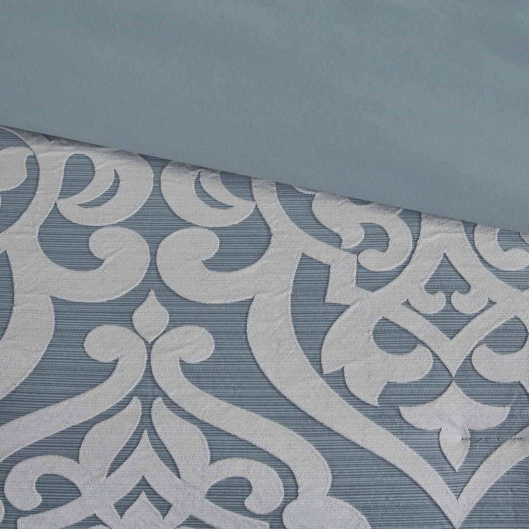 Shefflera Blue 8 Pc King Comforter Set - Thumbnail - Image 7