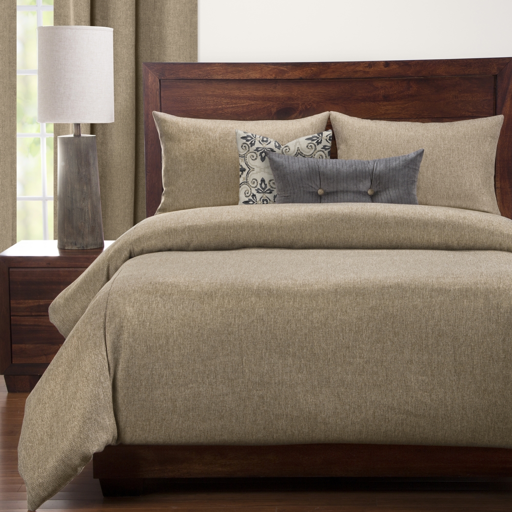 Shelburne Tan 6 Pc King Duvet Set - Thumbnail - Image 1