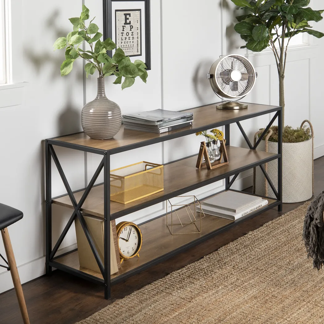 Shelley's Crossing Brown 3 Shelf Bookcase - Thumbnail - Image 4