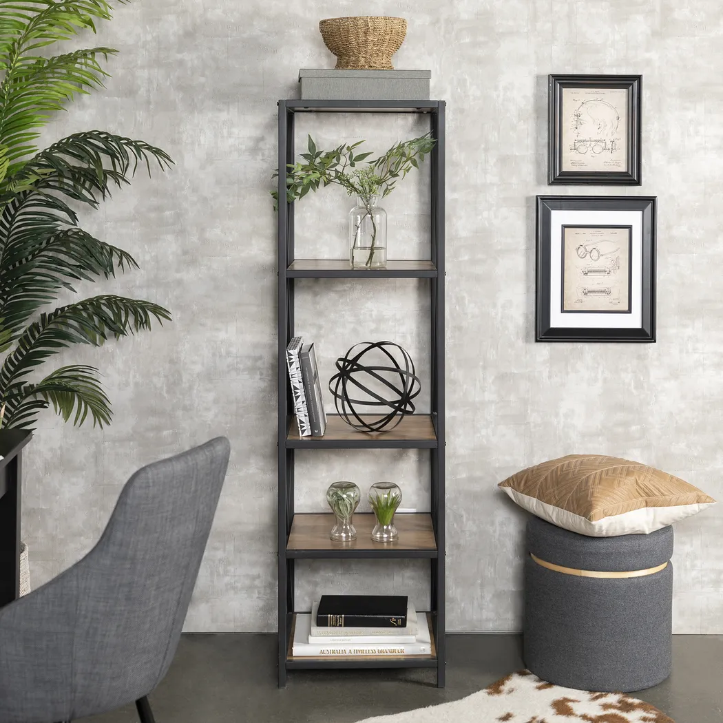 Shelley's Crossing Brown 4 Shelf Bookcase - Thumbnail - Image 5