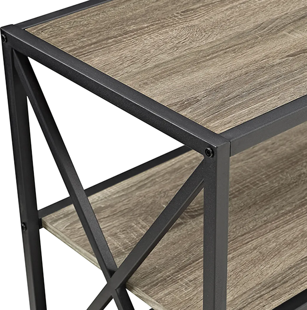 Shelley's Crossing Gray 3 Shelf Bookcase - Thumbnail - Image 4