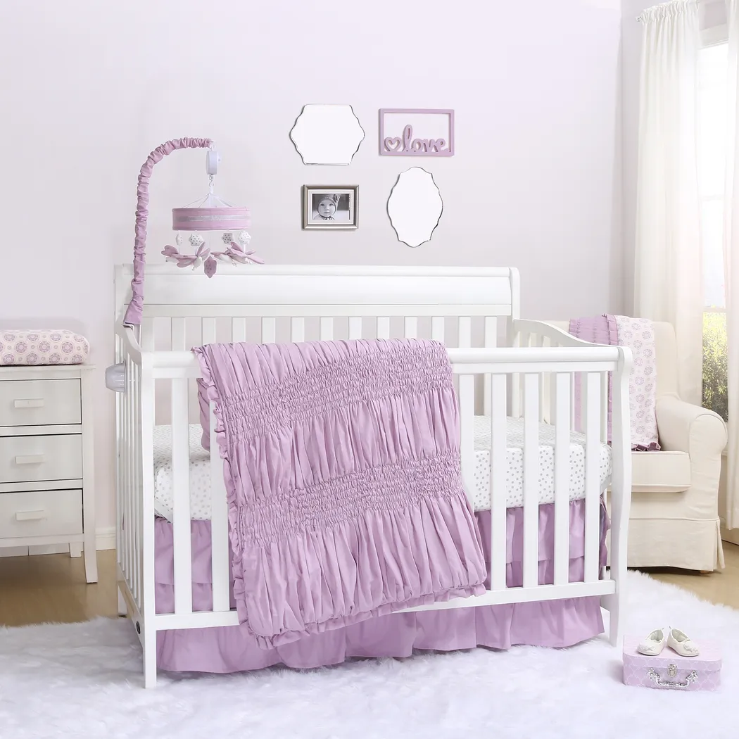 Shelly Lane Lilac 3 Pc Baby Bedding Set - Thumbnail - Image 1