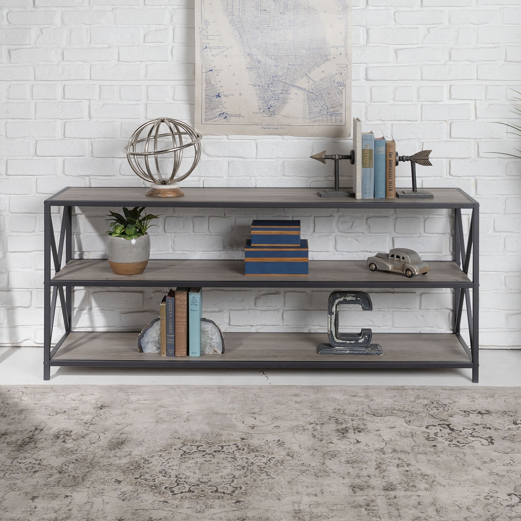 Shelly's Crossing Gray 60 in. Console - Thumbnail - Image 4