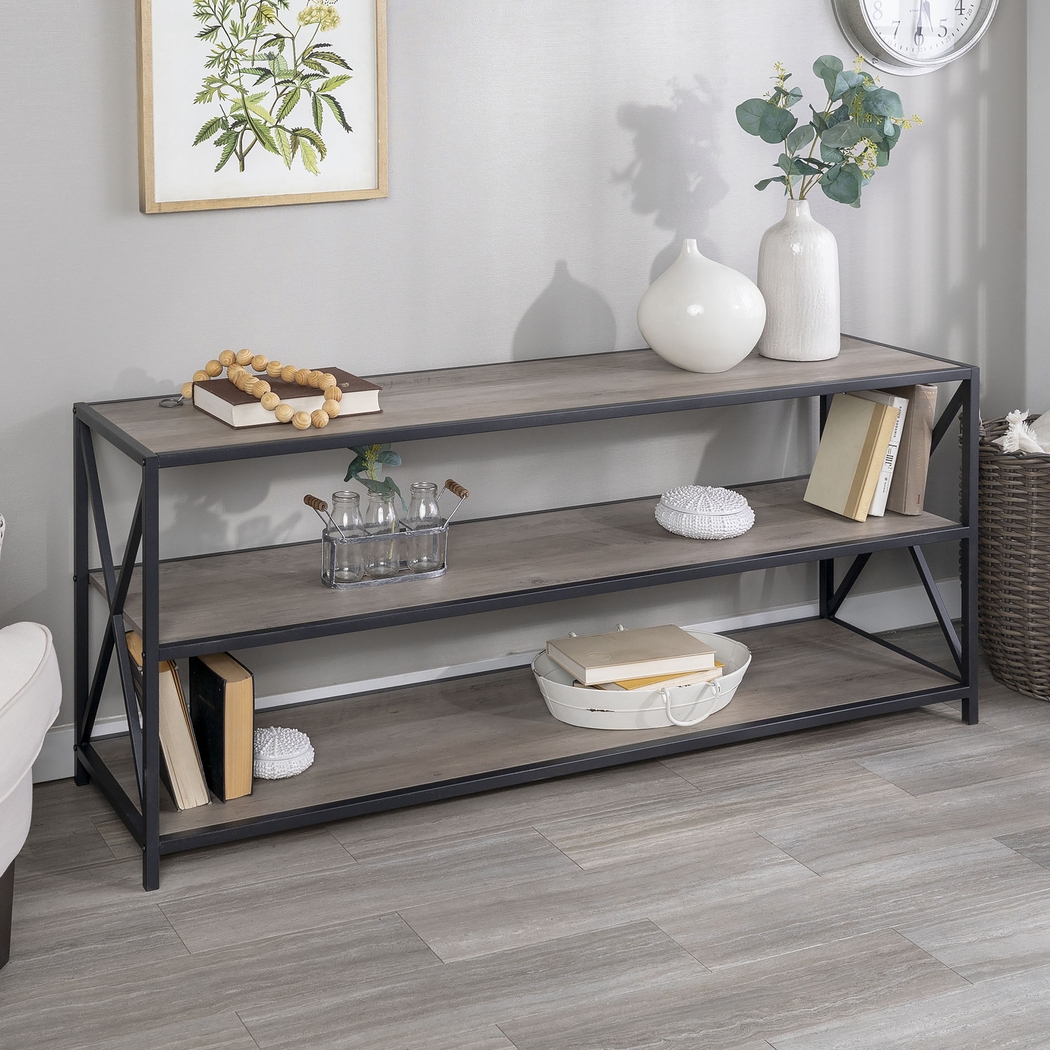 Shelly's Crossing Gray 60 in. Console - Thumbnail - Image 5