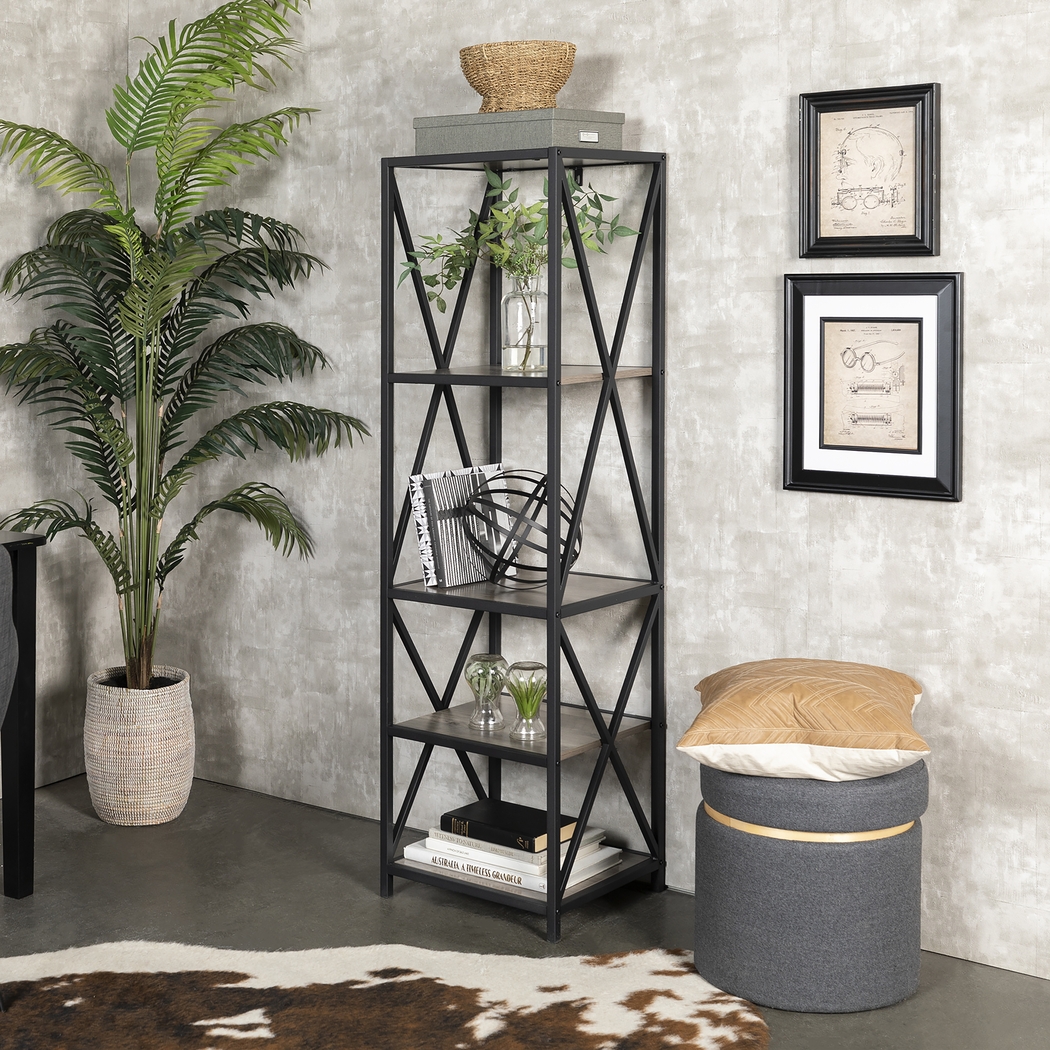 Shelley's Crossing Gray Bookcase - Thumbnail - Image 5