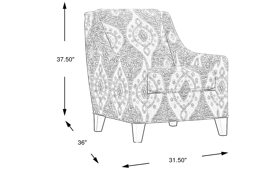 Dimension Image. Please refer to the Dimension Tab on this page for dimension details.