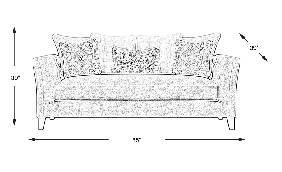 Dimension Image. Please refer to the Dimension Tab on this page for dimension details.