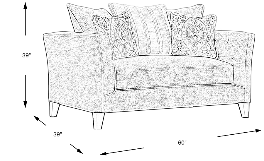 Dimension Image. Please refer to the Dimension Tab on this page for dimension details.