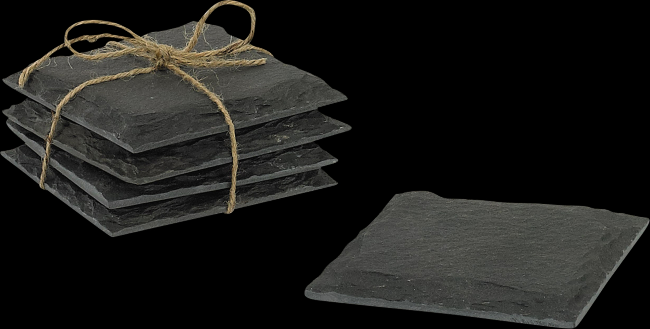 Shelwick Black Coaster, Set of 4 - Thumbnail - Image 1