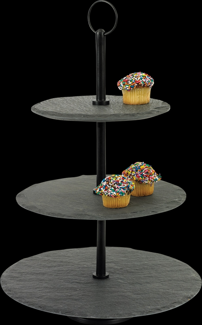 Shelwick Black Round Tray - Thumbnail - Image 1