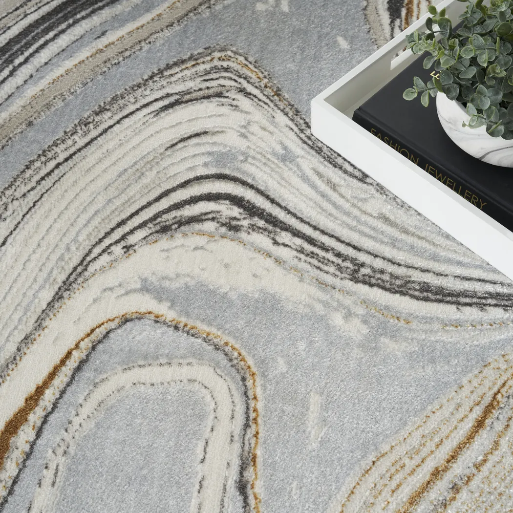 Shepdell Gray/Gold 3'11 x 5'11 Rug - Thumbnail - Image 7