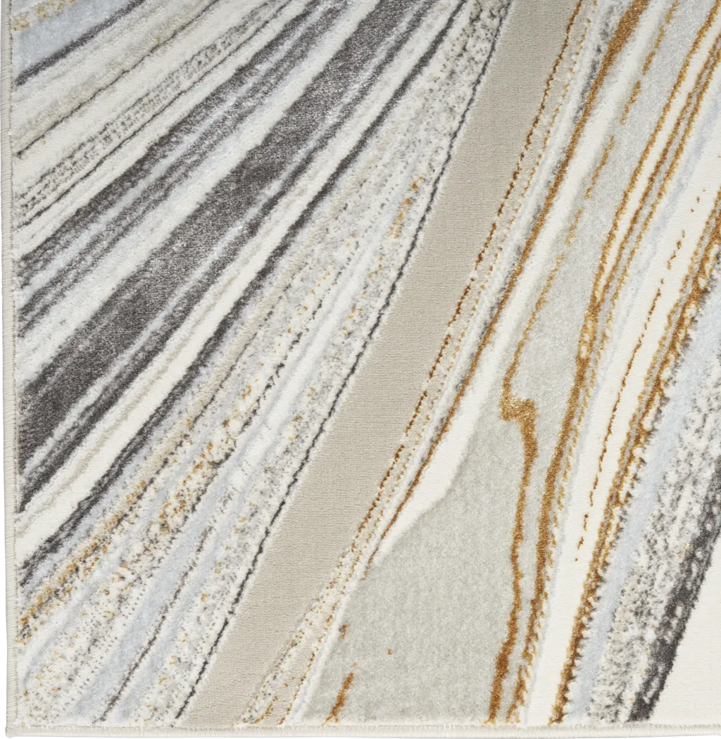 Shepdell Gray/Gold 5'3 x 7'3 Rug - Thumbnail - Image 6