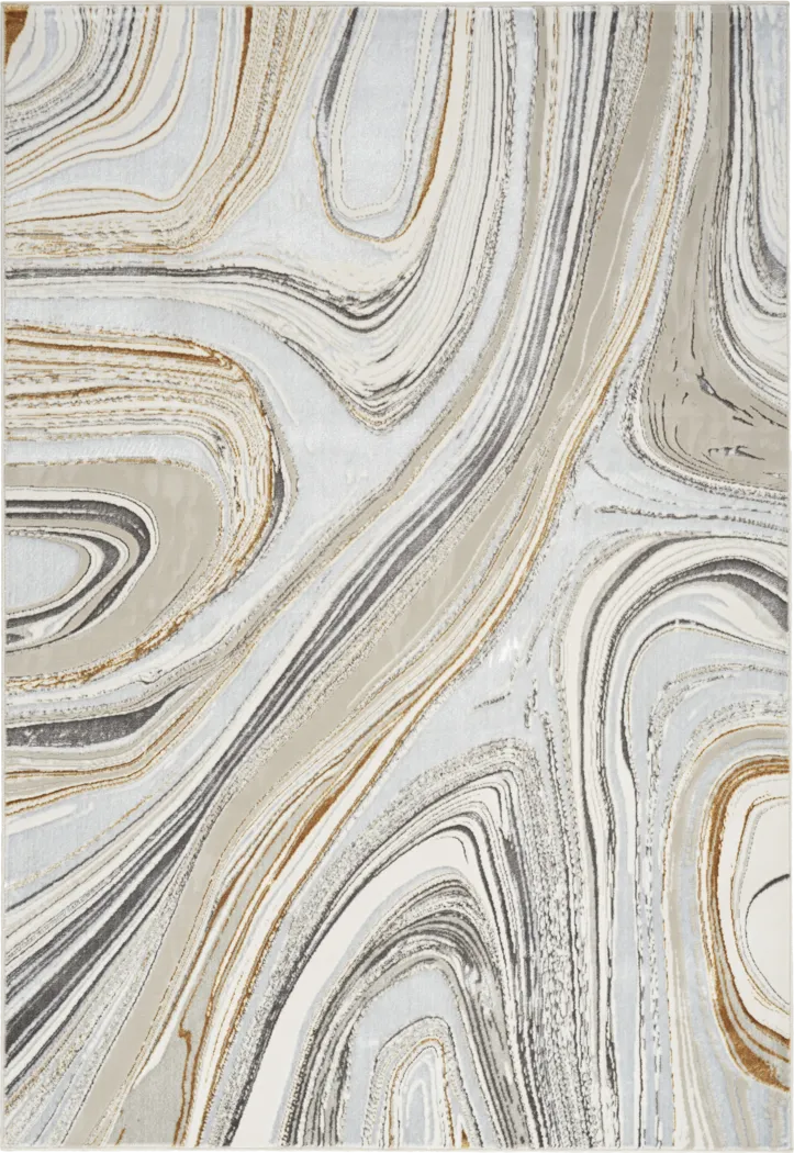 Shepdell Gray/Gold 5'3 x 7'3 Rug - Thumbnail - Image 1